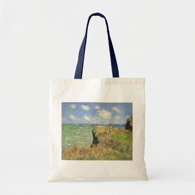 Tote Bag Cliff Walk à Pourville par Claude Monet (Devant)