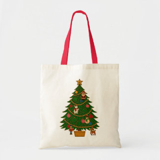 Tote Bag Cloisonne Art Christmas Tree Character Ornaments