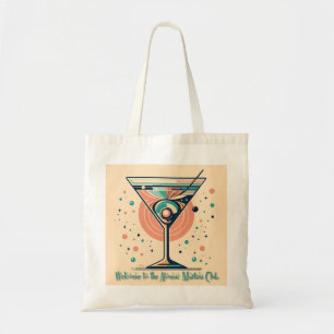 Tote Bag Club Atomic Martini Rétro Futuriste Espace Âge