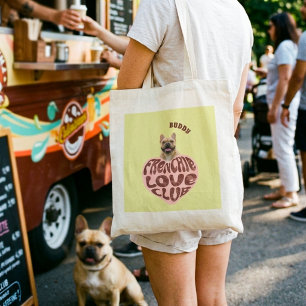 Tote Bag Club d'amour de photo et de nom personnalisés de B