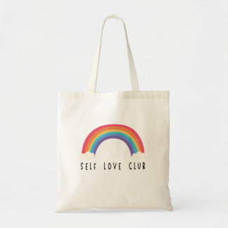 Tote Bag club d'amour personnel avec arc-en-ciel mignon