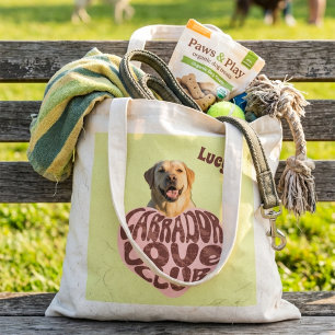 Tote Bag Club de l'amour du labrador avec photo personnalis