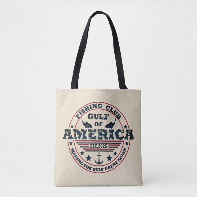 Tote Bag Club de pêche du golfe d'Amérique patriotique amér (Devant)