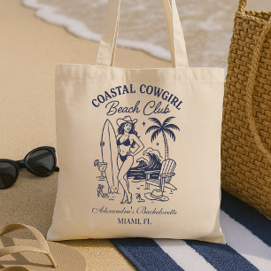 Tote Bag Club de plage Cowgirl côtière Enterrement de vie d