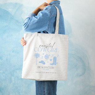 Tote Bag Club de plage de cowgirl côtière Bachelorette Fave