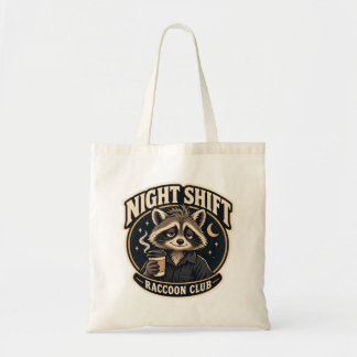 Tote Bag Club de Raton Laveur Équipe de Nuit Amateur de Caf