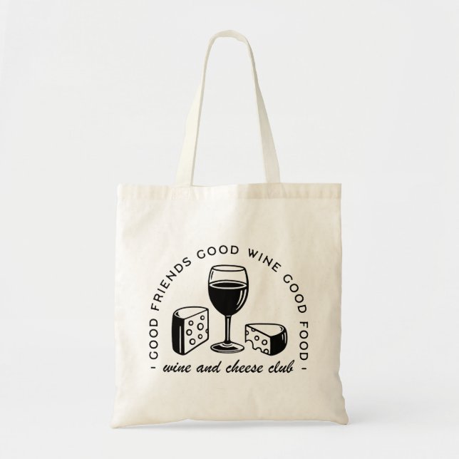 Tote Bag Club des amateurs de vin et de fromage (Devant)
