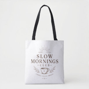 Tote Bag Club des matins tranquilles esthétique cosy design