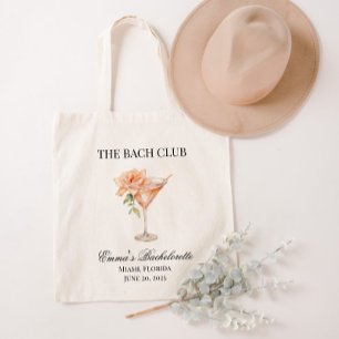 Tote Bag Club Social Personnalisé Blush Cocktail Canvas