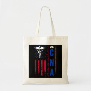 Tote Bag CNA Nurse USA Drapeau Certified Nurse Assistant Ho