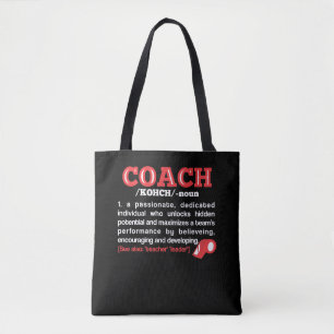 Tote Bag Coach Définition Funny Team Coaching