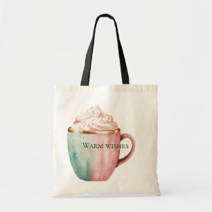 Tote Bag Coca de Noël Or Blush Mint rose Chaleureux Voeux