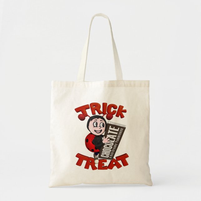 Tote Bag Coccinelle d'accro du chocolat - conception de (Devant)
