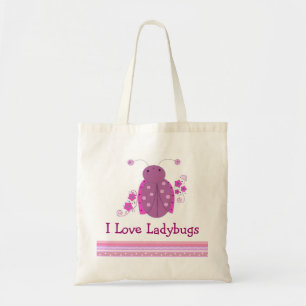 Tote Bag Coccinelle rose et violette fantaisiste
