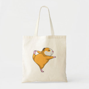 Tote Bag Cochon de Guinée au Yoga Exercice d'étirement