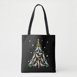 Tote Bag Cockatiel Christmas Tree Drôle Cockatiel Bird Chri