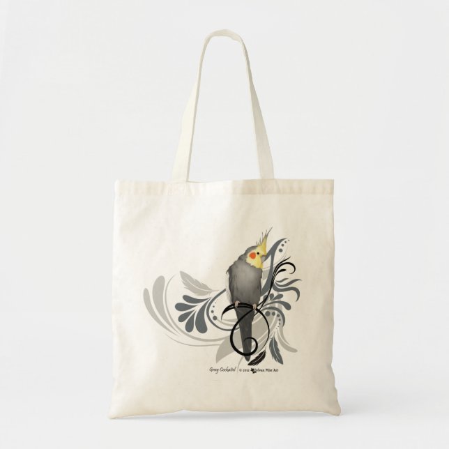 Tote Bag Cockatiel gris (Devant)