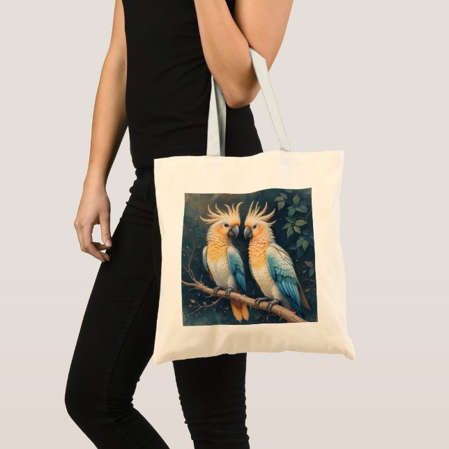 Tote Bag Cockatoo Parrot Couple (Devant (produit))
