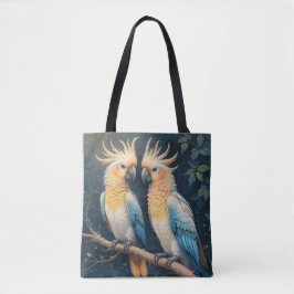 Tote Bag Cockatoo Parrot Couple