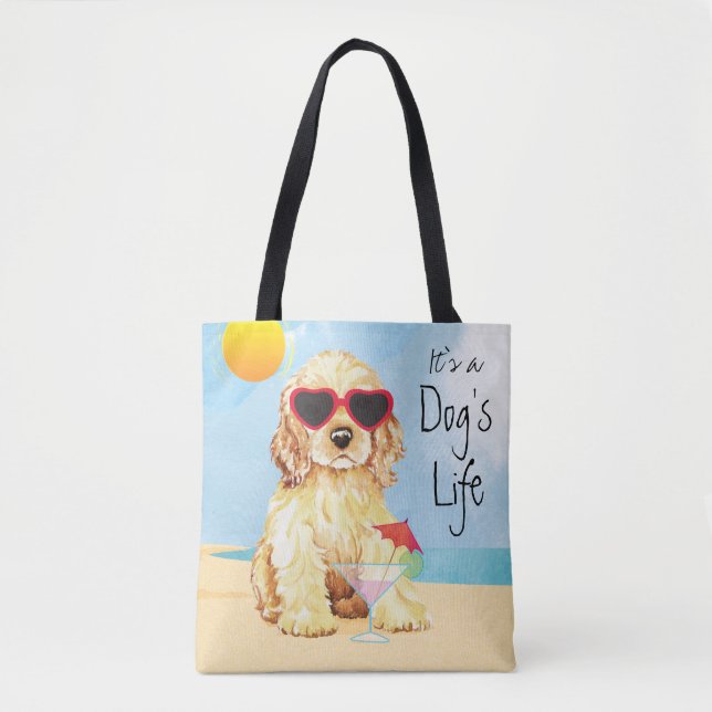 Tote Bag Cocker d'été (Devant)
