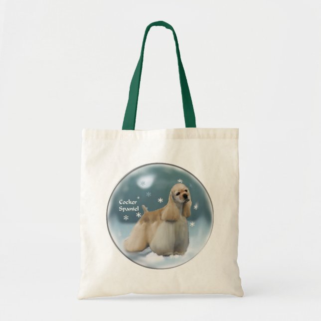Tote Bag Cocker Spaniel Cadeaux de Noël (Devant)