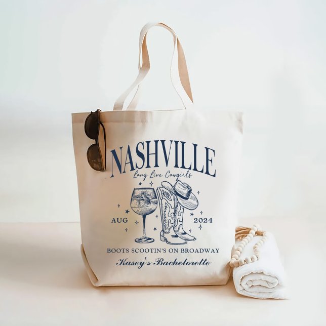 Tote Bag Cocktail de rodéo personnalisé pour l'enterrement  (Créateur téléchargé)