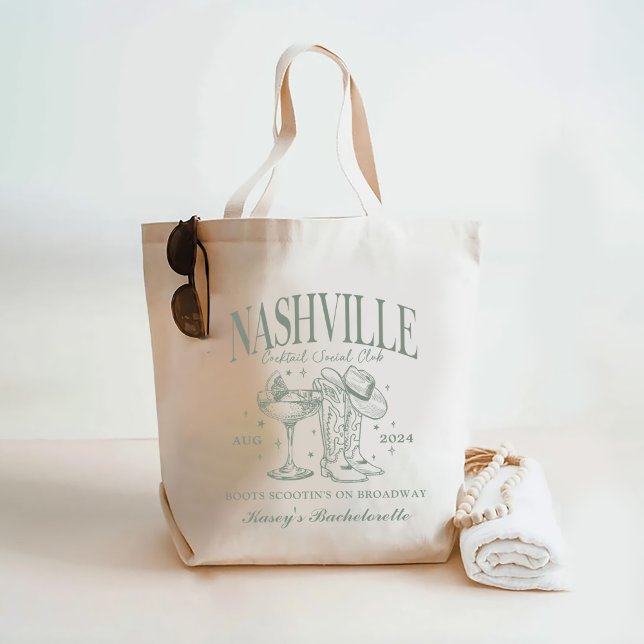 Tote Bag Cocktail sur mesure Nashville Bachelorette Rodeo (Créateur téléchargé)
