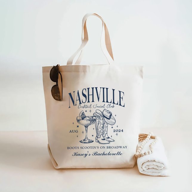 Tote Bag Cocktail sur mesure Nashville Bachelorette Rodeo (Créateur téléchargé)
