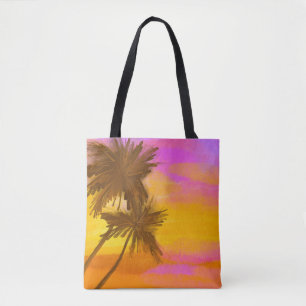Tote Bag Cocotier, thème tropical d'été.