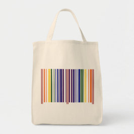 Tote Bag Code barre double arc-en-ciel