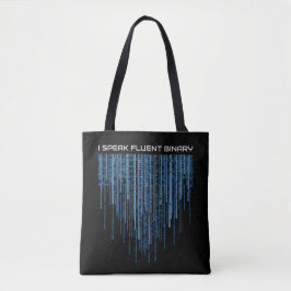 Tote Bag Code binaire bleu