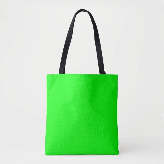 Tote Bag Code hexadécimal vert néon 00FF00 (Devant)