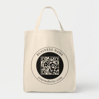 Tote Bag Code QR avec nom d'entreprise modifiable