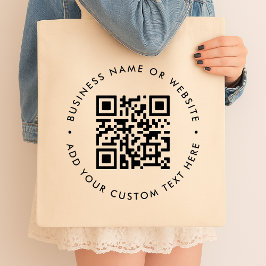 Tote Bag Code QR | Business Modern Minimal me scanner