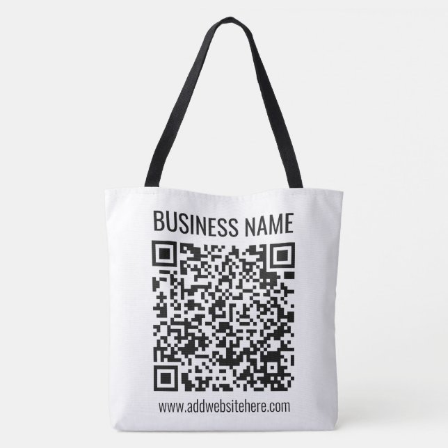 Tote Bag Code QR instantané (entrez l'URL de votre site Web (Dos)
