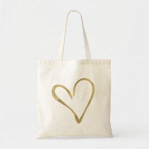 Tote Bag Coeur de charme d'or