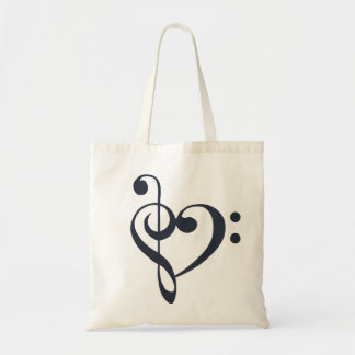 Tote Bag Coeur de musique Coeur de basse basse basse Clémen