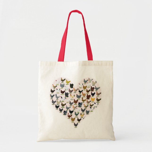Tote Bag Coeur de poulet (Devant)