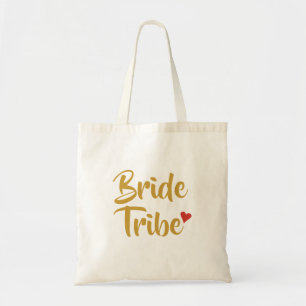 Tote Bag Coeur de rouge de tribu de jeune mariée