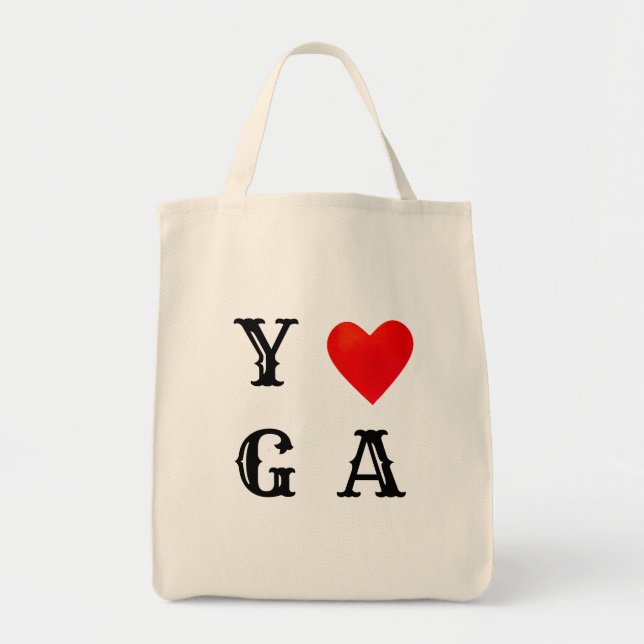 Tote Bag Coeur de yoga moderne (Devant)