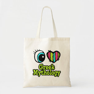 Tote Bag Coeur des yeux lumineux J'aime la mythologie grecq