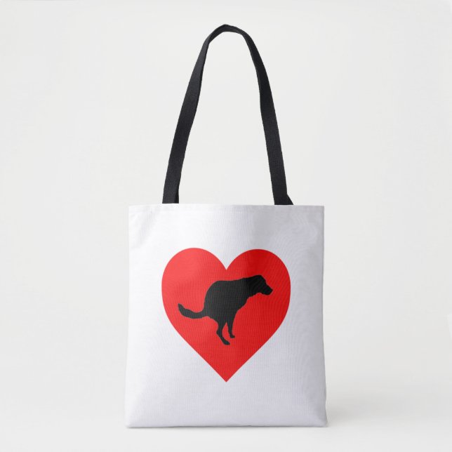 Tote Bag Coeur du chien (Devant)