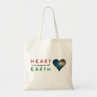 Tote Bag Cœur en forme de Terre d'amour