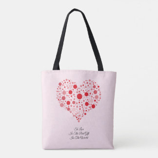 Tote Bag Coeur en points