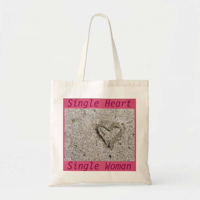 Tote Bag Coeur romantique dans le sable (Devant)