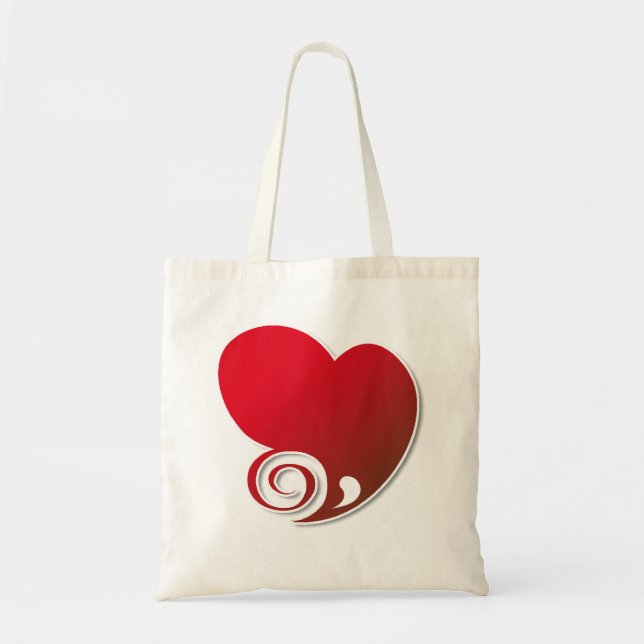 Tote Bag Coeur rouge (Devant)