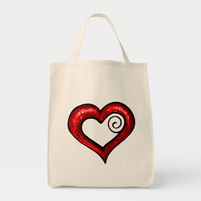 Tote Bag Coeur roux (Devant)