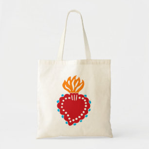 Tote Bag Coeur sacré de l'art populaire mexicain