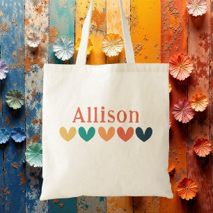 Tote Bag Cœurs Arc-en-ciel Fantaisistes Modernes Filles Mig
