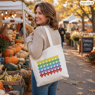 Tote Bag Cœurs Colorés Indiana Voyage